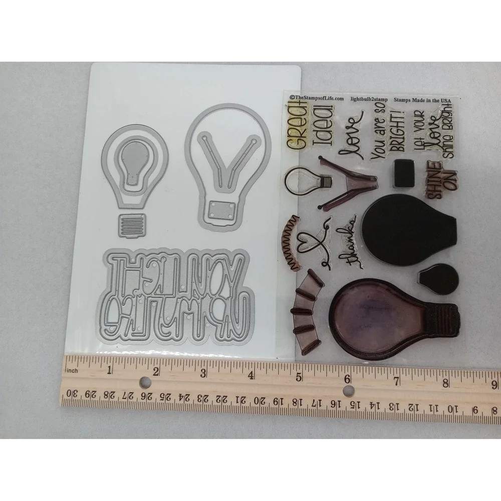 The Stamps of Life Lightbulb2stamp Clear Stamp and Die Set Lightbulb